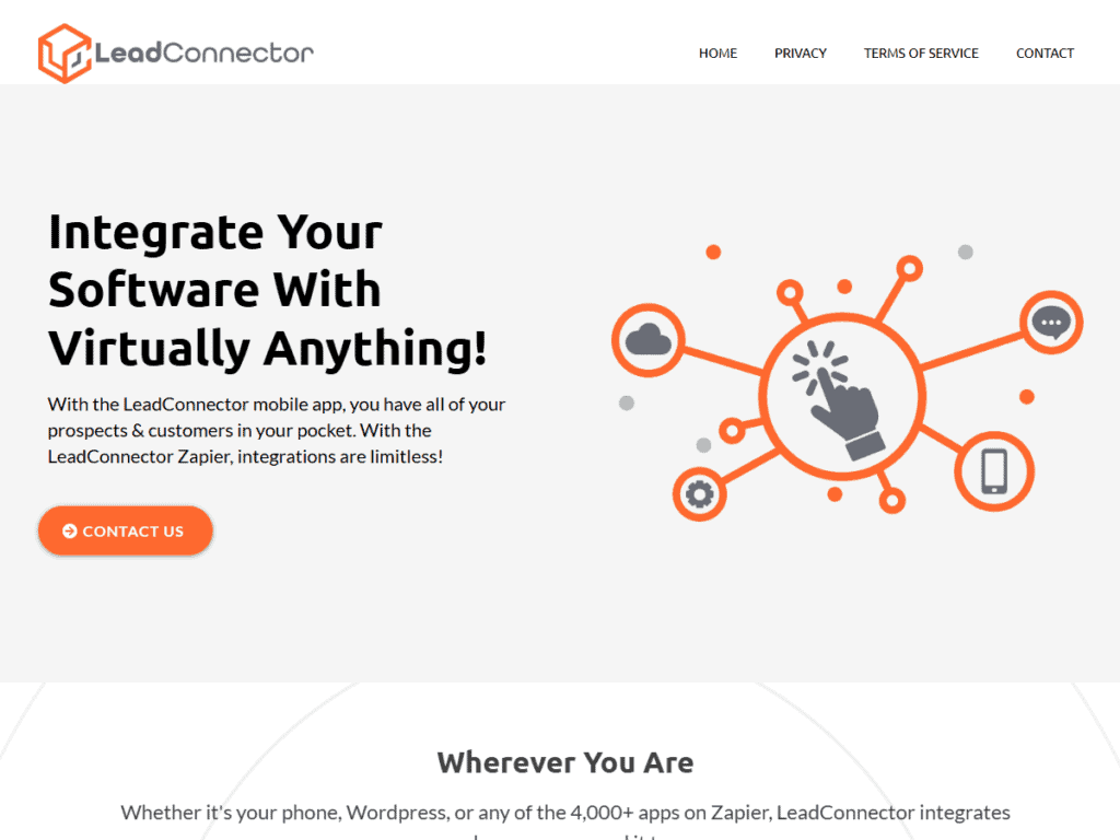 LeadConnector – CRM Integration & Landing Page